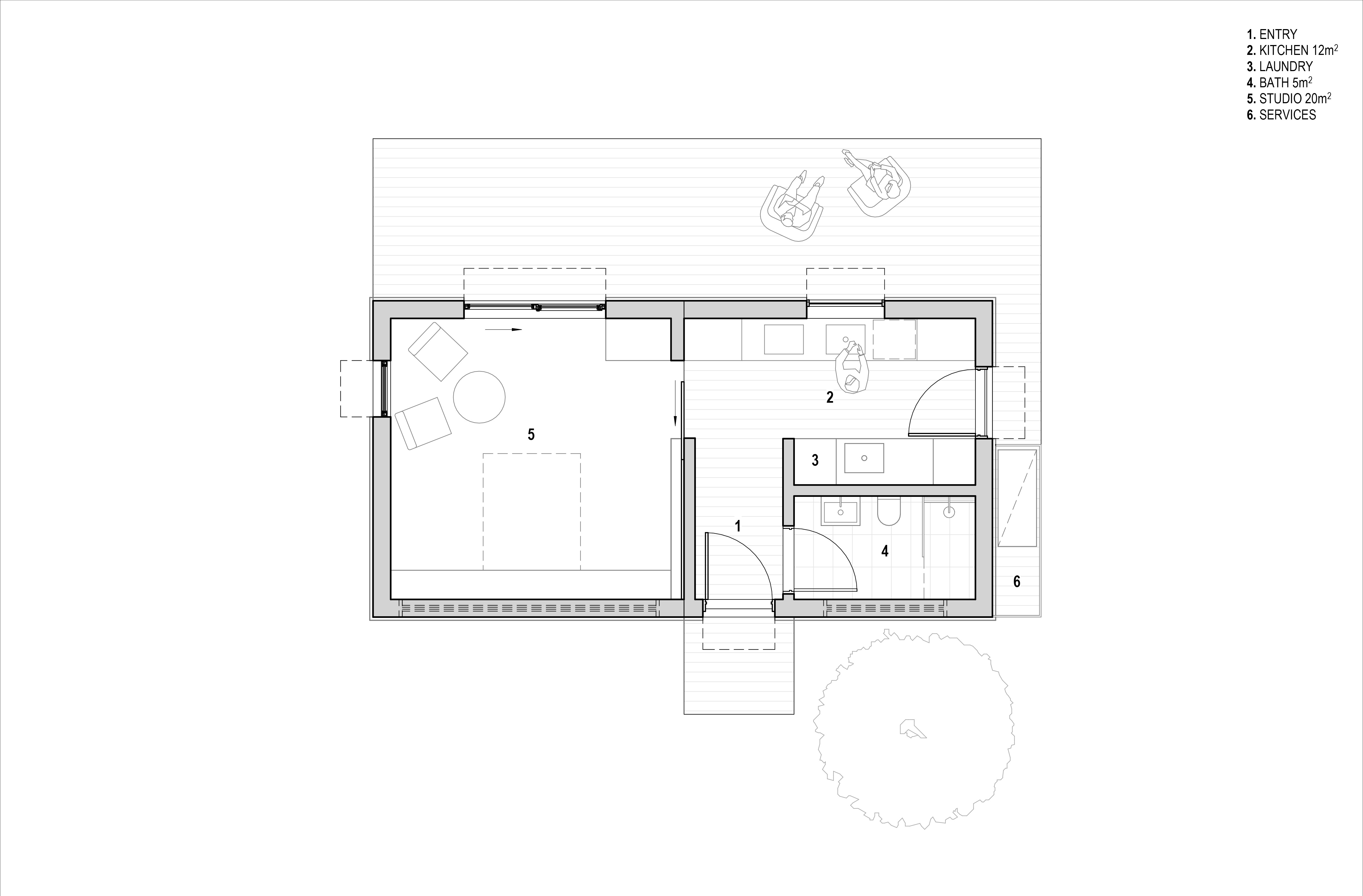 Compact Studio floor plan